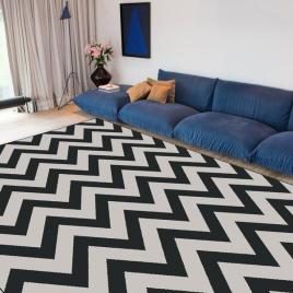 Covor sufragerie, model blackwhite 18001,  alb negru