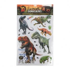 Set stickere perete 3d lumea dinozaurilor toi-toys tt46146a