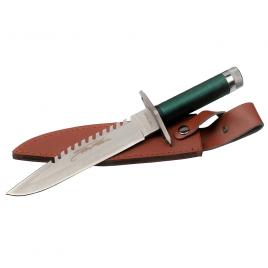 Cutit de vanatoare ideallstore®, first blood, verde, 35 cm, teaca inclusa