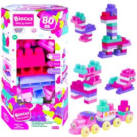 Cuburi constructii jumbo 80 piese/cutie