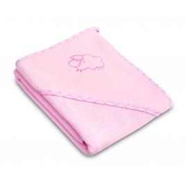 Prosop cu gluga sensillo sheep 80x80 cm pink