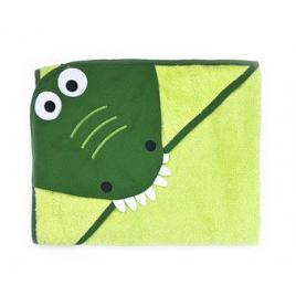 Prosop cu gluga brodata water friends green crocodil 100x100 cm