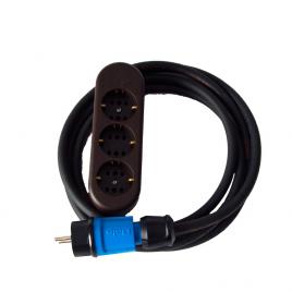 Multipriza Kontavill Legrand cu 3 intrari mufa Bals si cablu cauciucat de 1m, 3x1,5mm