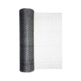 Plasa gard impletit, hexagonala, zincata, 1 x 25 m x0,80 mm grosime