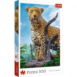 Puzzle trefl 500 leopard in savana