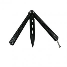 Briceag fluture, Balisong, Butterfly, otel inoxidabil, Black, 22 cm DGM-034