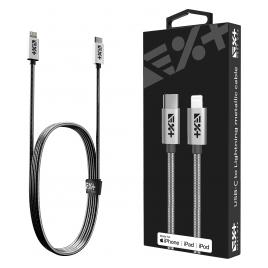 Cablu de date NEXT ONE tip USB-C - Lightning Metalic Silver