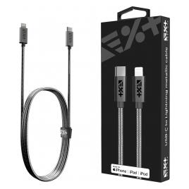 Cablu de date NEXT ONE tip USB-C - Lightning Metalic Space Grey