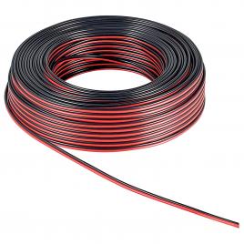 Rola cablu pentru boxe, 2 x 1.5 mm, lungime 10m, culoare rosu transparent