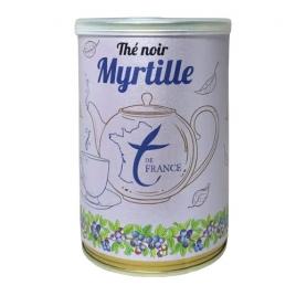 Ceai negru, Thé Noir Myrtille, afine, cutie metalica, 90g - 50 portii