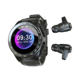 Smartwatch cu casti wireless incorporate, rezistent la apa, functie control fitness, control muzical si primire apeluri si mesaje
