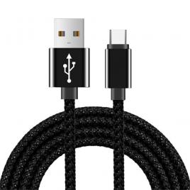 Cablu de date usb - type c, 2m, negru