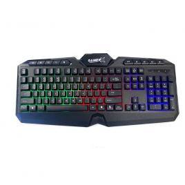 Tastatura mecanica pentru gaming cu iluminare RGB, cu cablu de 140 cm, negru, GamerX, ELE6214OB