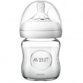 Biberon sticla Philips-Avent Natural SCF051/17, cu tetina debit lent, 120 ml