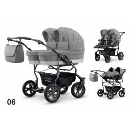 Carucior pentru gemeni mikado goldstar gs-06 3 in 1