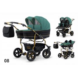 Carucior pentru gemeni mikado goldstar gs-08 3 in 1