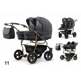 Carucior pentru gemeni mikado goldstar gs-11 3 in 1