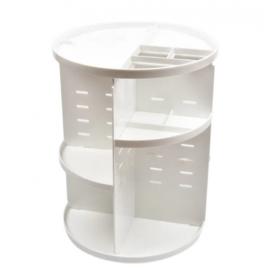 Organizator produse cosmetice, Alista Home, Rotativ 360 de grade, machiaj, plastic - Alb