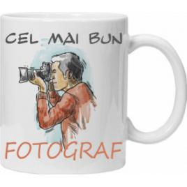 Cana personalizata cu textul cel mai bun fotograf