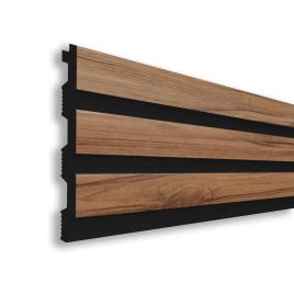 Riflaj decorativ din duropolimer, lemn deschis, 290 x 11,5 x 1,2 cm D 404-102