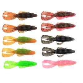 Set 10 Shad momeli soft pescuit la stiuca, somn, salau Creatura Insecta Craw 8cm 4.5g, FISHINGBOX MAKE FISHING BETTER, Sinking, silicon