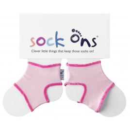 Sosete elastice dooky sock-ons baby 0-6 luni roz