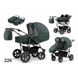 Carucior pentru gemeni mikado duet lux d-226 3 in 1