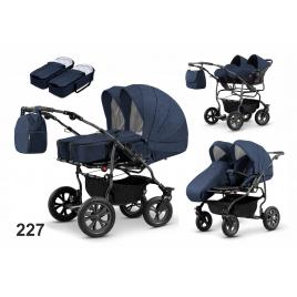 Carucior pentru gemeni mikado duet lux d-227 3 in 1