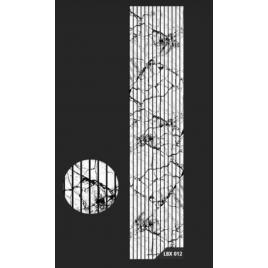 Riflaj decorativ din polistiren, alb / negru, 270 x 60 x 1,5 cm