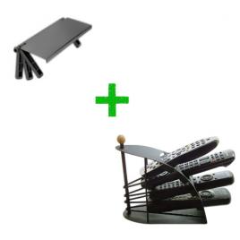 Pachet cadou craciun, suport telecomanda, plus, raft tv reglabil