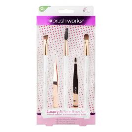 Set 5 ustensile pentru stilizarea sprancenelor, rose gold