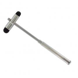 Ciocan reflexe neurologic Buck Classic, cu pin si perie, 18 cm, argintiu