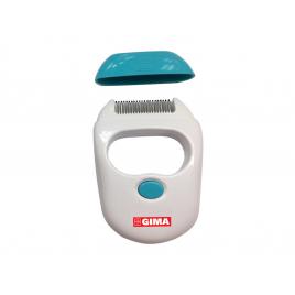 Pieptene electric pentru eradicarea paduchilor si lindinilor prin descarcare electrica, echipat cu oprire automata, indicator sonor, LED si o perie de curatare