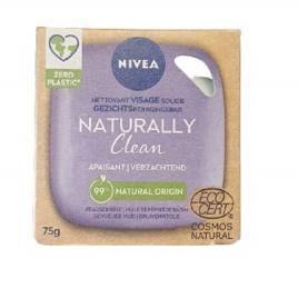 Sapun solid natural pentru fata Nivea Naturally Clean, produs vegan, 75 gr
