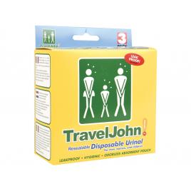 Set 3 saci pentru urina  TRAVELJOHN cu gelificare instant, punga practica de polimer super absorbanta care transforma instantaneu urina in gel,