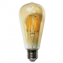 Bec led filament amber e27/4w/480lm/2500k st58
