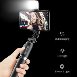 Set 3in1, selfie stick cu lampa led si trepied, conectare bluetooth, alimentare