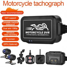Kit Camere Motocicleta DVR30 Dual, MotoSE, 1080P Fata/Spate, Rezistenta la apa si praf, WIFI si inregistrare video inteligenta