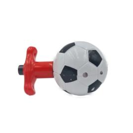 Jucarie titirez automat, muzica, joc de lumini, model minge fotbal, alb
