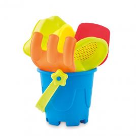 Set jucarii plaja si nisip, galetusa, lopatica, grebla, sita si alta forma, multicolor