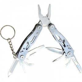 Cleste breloc multifunctional pliabil, 10 functii, gri