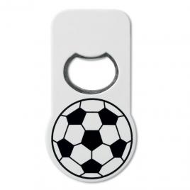 Desfacator de sticle imprimeu fotbal si magnet,  9.5x5x0.5cm