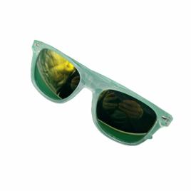 Ochelari de soare cu lentile galbene, arginti, 15 cm