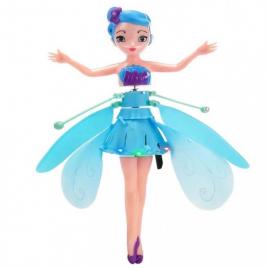 Papusa pixie zburatoare, cu aripi, usb, abs, 6 ani+, albastru