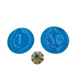 Set minge cu ventuze, palete pentru prins mingea, albastra, 15 cm