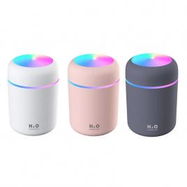 Umidificator de aer cu ultrasunete cu difuzor aromaterapie cu led, 300 ml