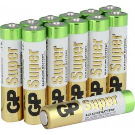 Baterie gp batteries, super alcalina aaa (lr03) 1.5v alcalina, shrink 12 buc.