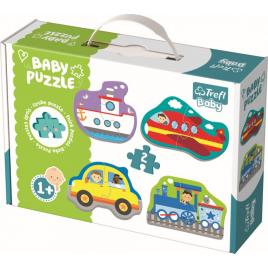Puzzle trefl baby clasic vehicule pentru transport 8 piese