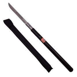 Sabie de vanatoare ideallstore®, shaolin master, model baston, 55 cm, negru, teaca inclusa