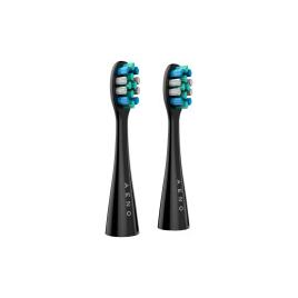 Aeno replacement toothbrush heads, black, dupont bristles, 2pcs in set (for
